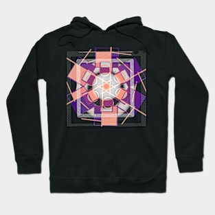 Geometric purple abstract modern psychedelic Hoodie